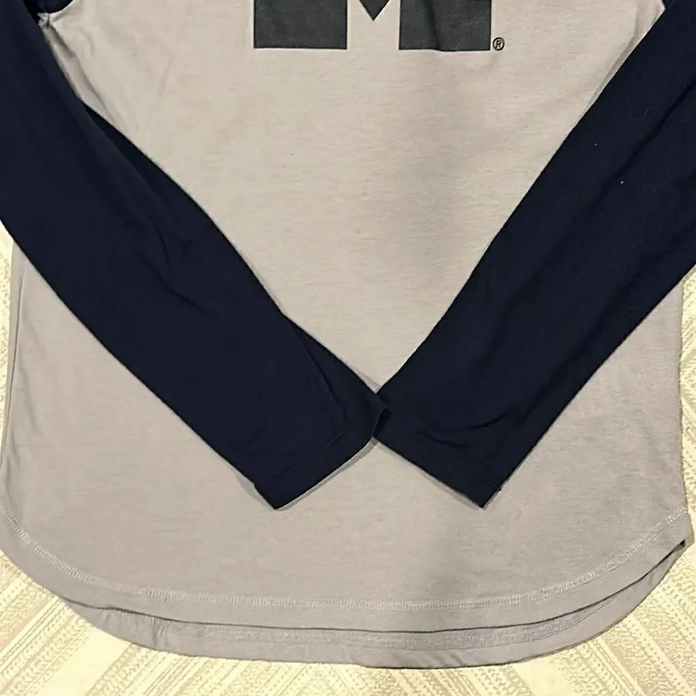 Gen2 Boys Michigan Grey & Navy Blue Raglan Long Sleeve Shirt